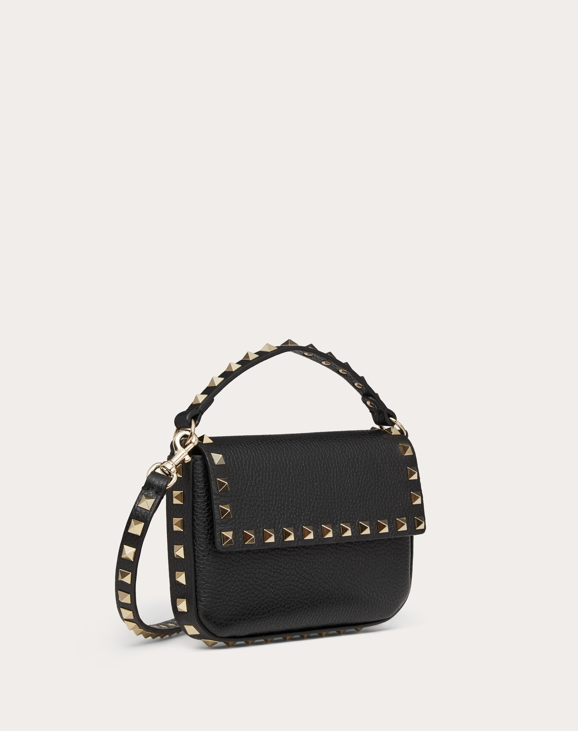 ROCKSTUD GRAINY CALFSKIN POUCH - 3