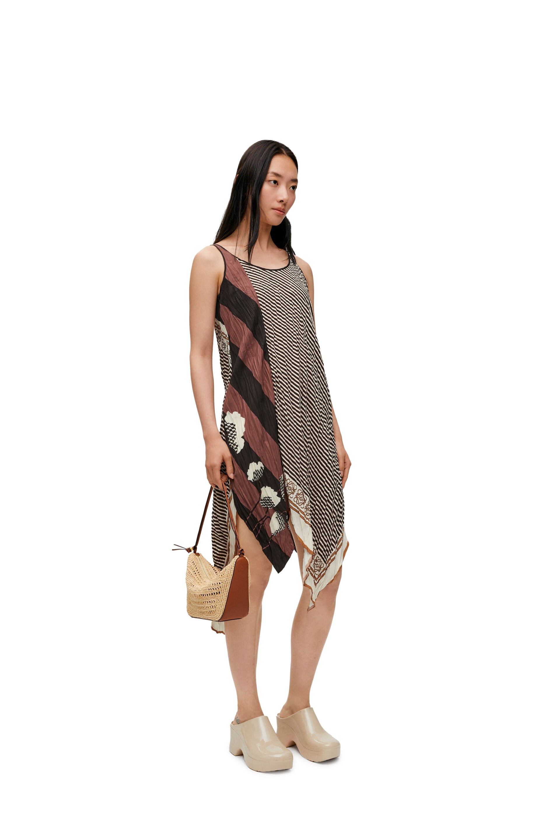 Tank dress in crinkled habotai - 2