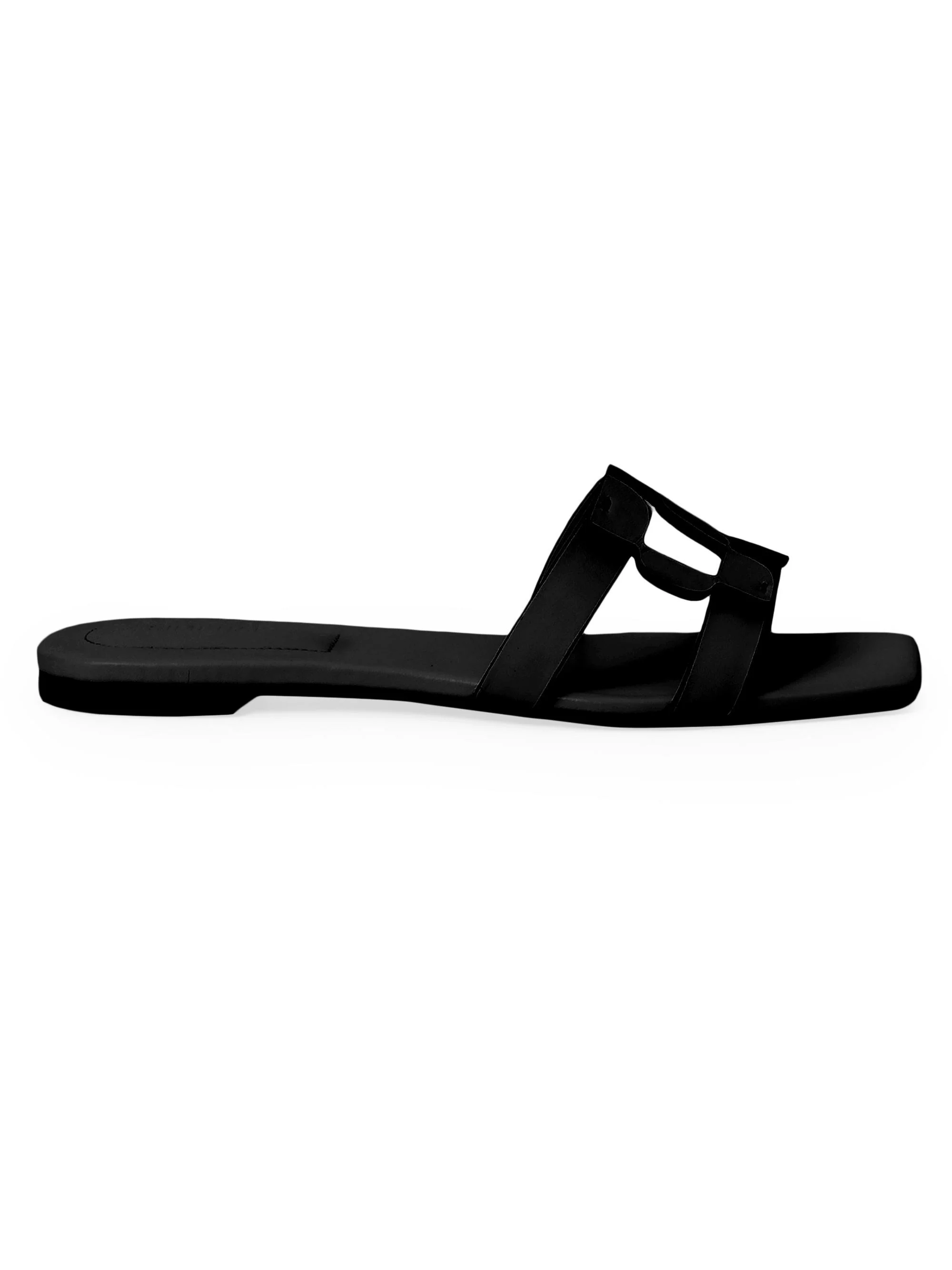 Women's Simkhai Monogram Leather Sandals - Black - 1