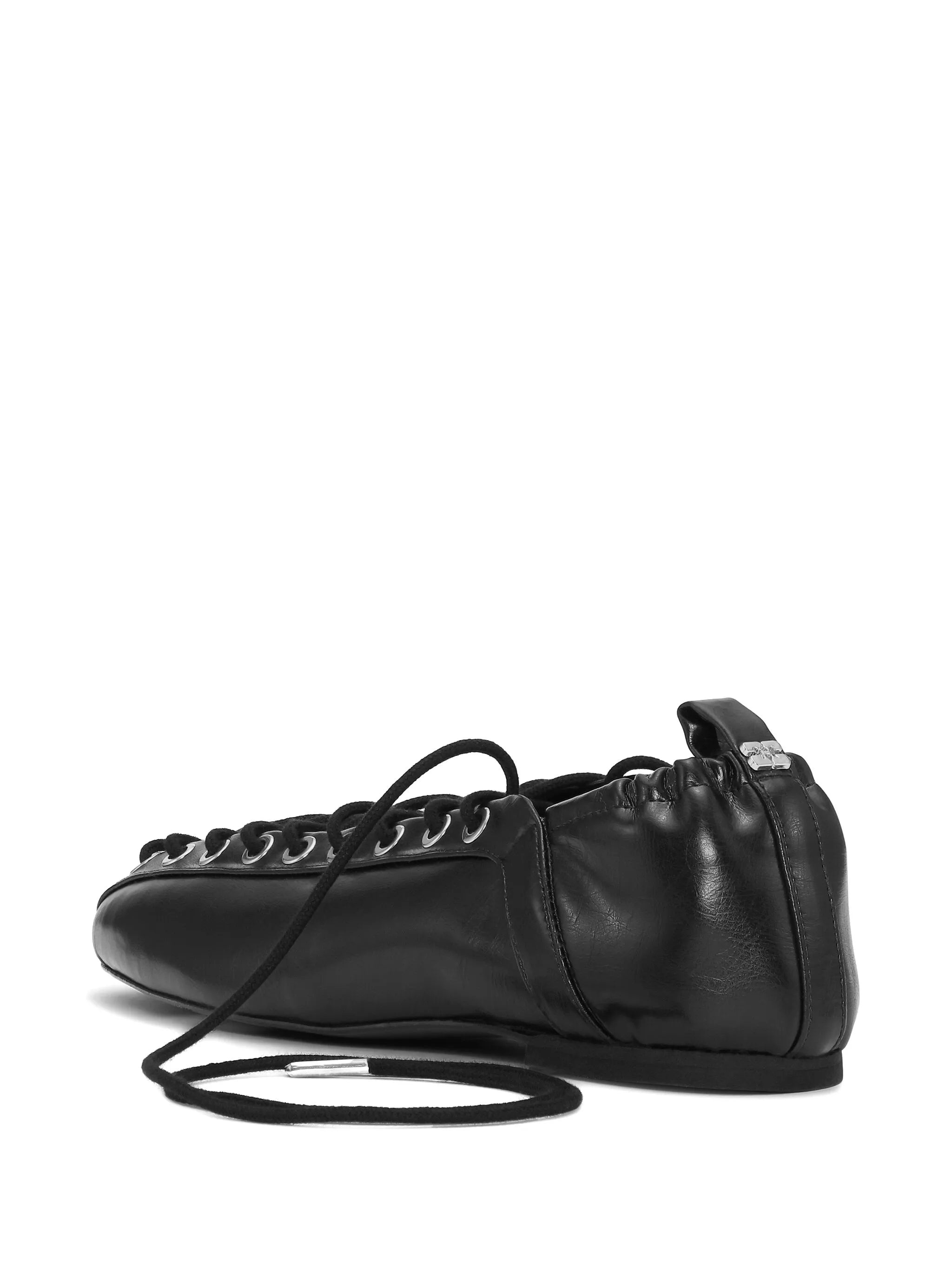 Ganni Lace-up Ballet Flats - 2