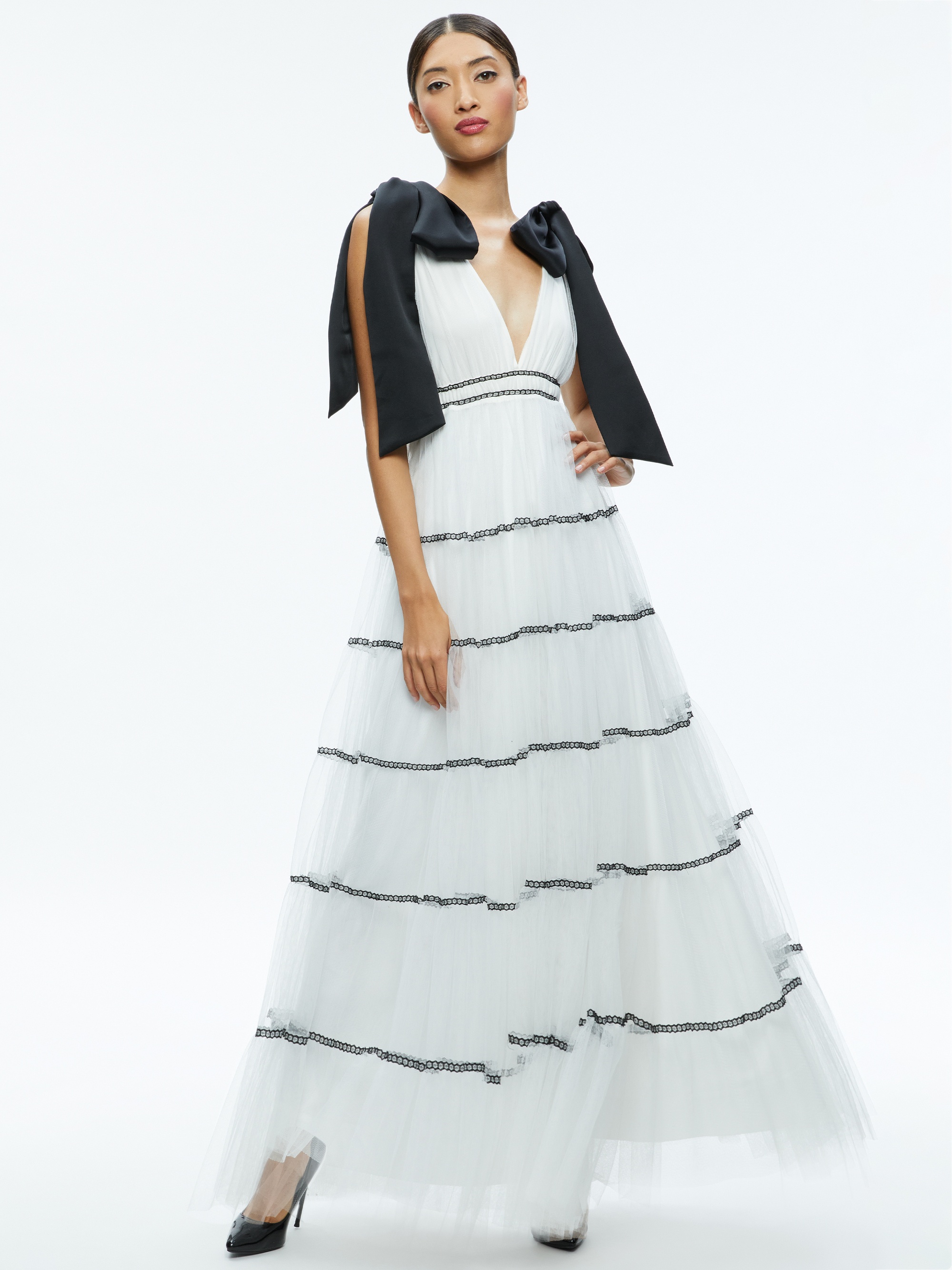 JESSALYN BOW STRAP TIERED MAXI GOWN - 2