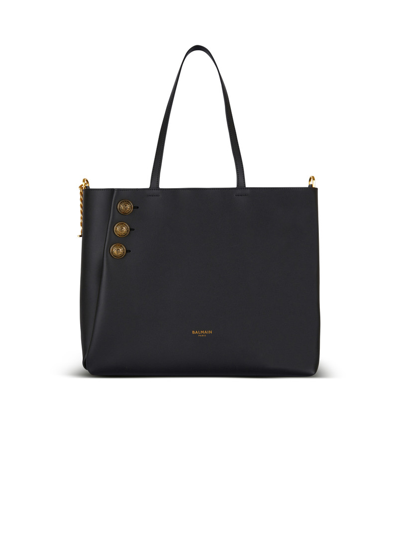 Emblème leather tote bag 1