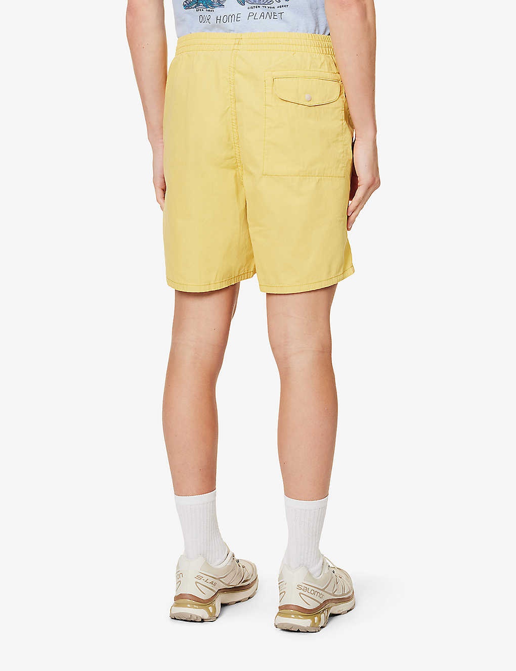 Funhuggers brand-patch cotton-canvas shorts - 4
