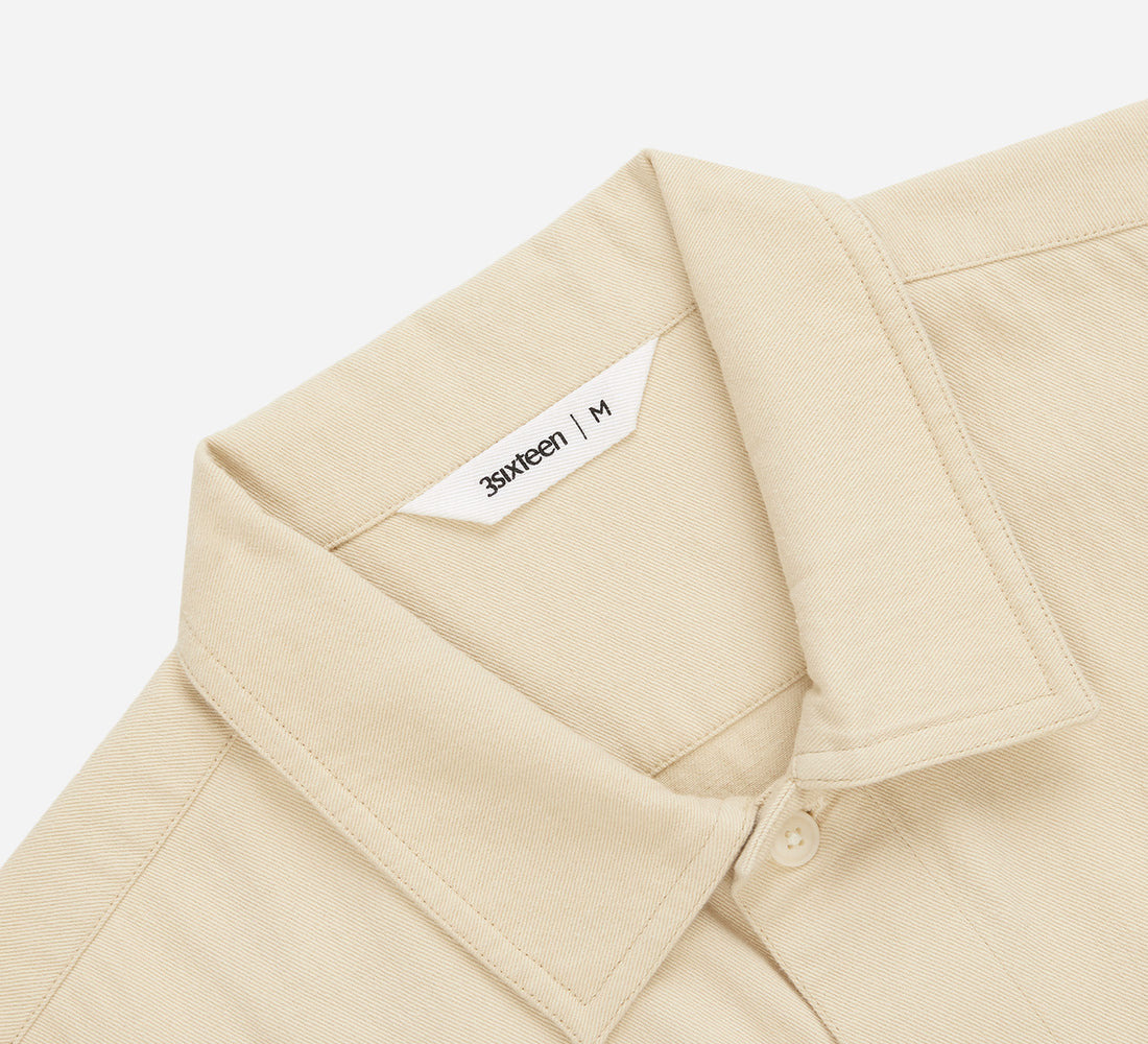 Short Sleeve Workshirt - Ecru Twill - 3