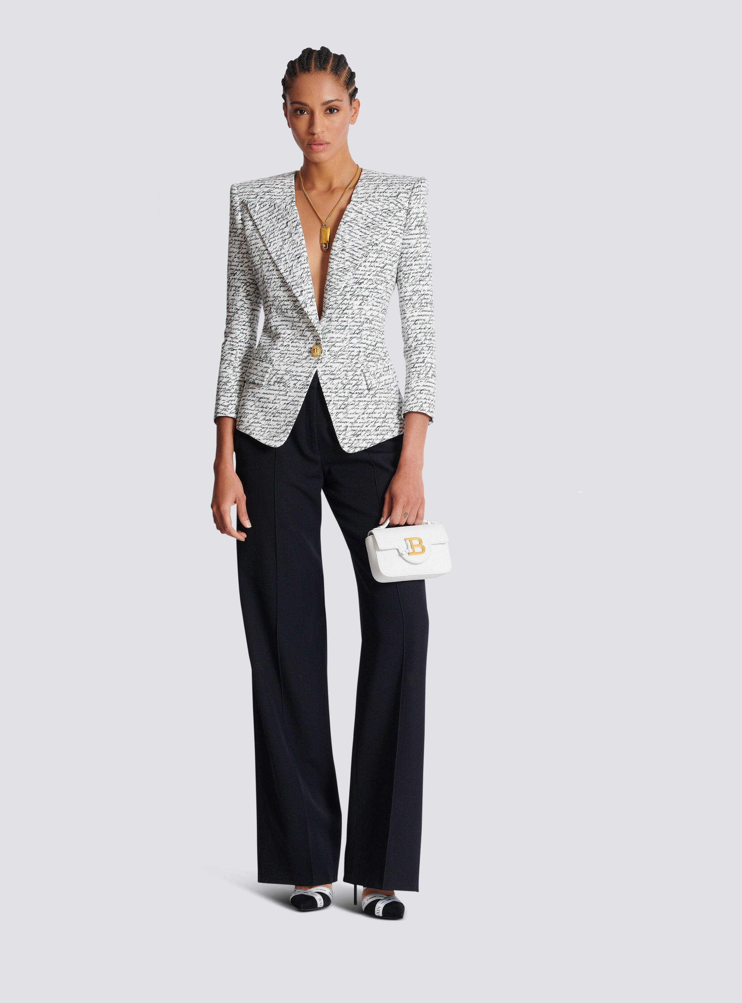 1-button jacket with "Love Letter" print - 2
