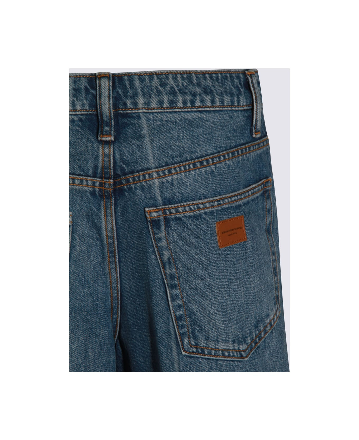 Blue Cotton Jeans - 4