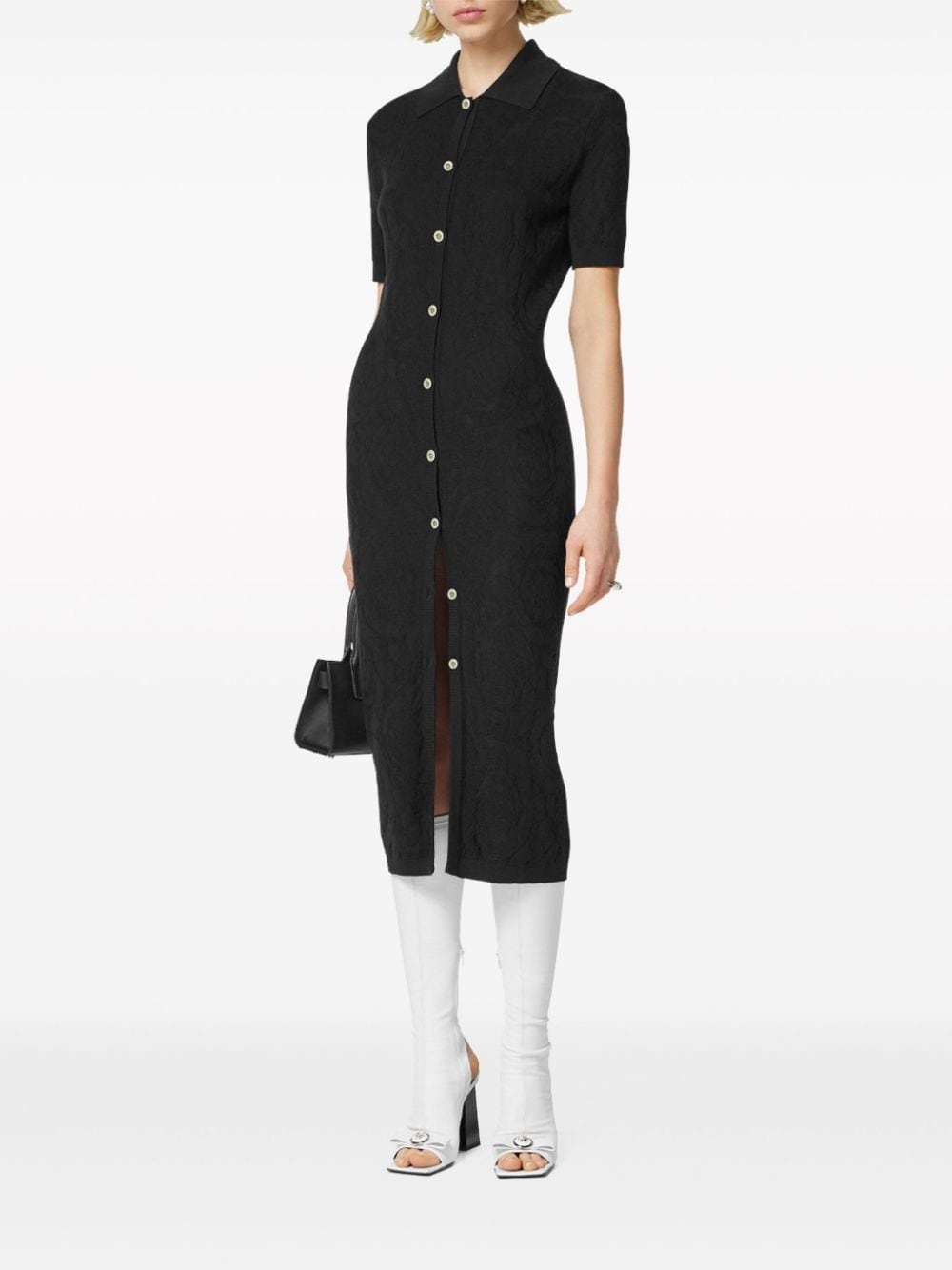 Medusa Head-buttons knitted dress - 2