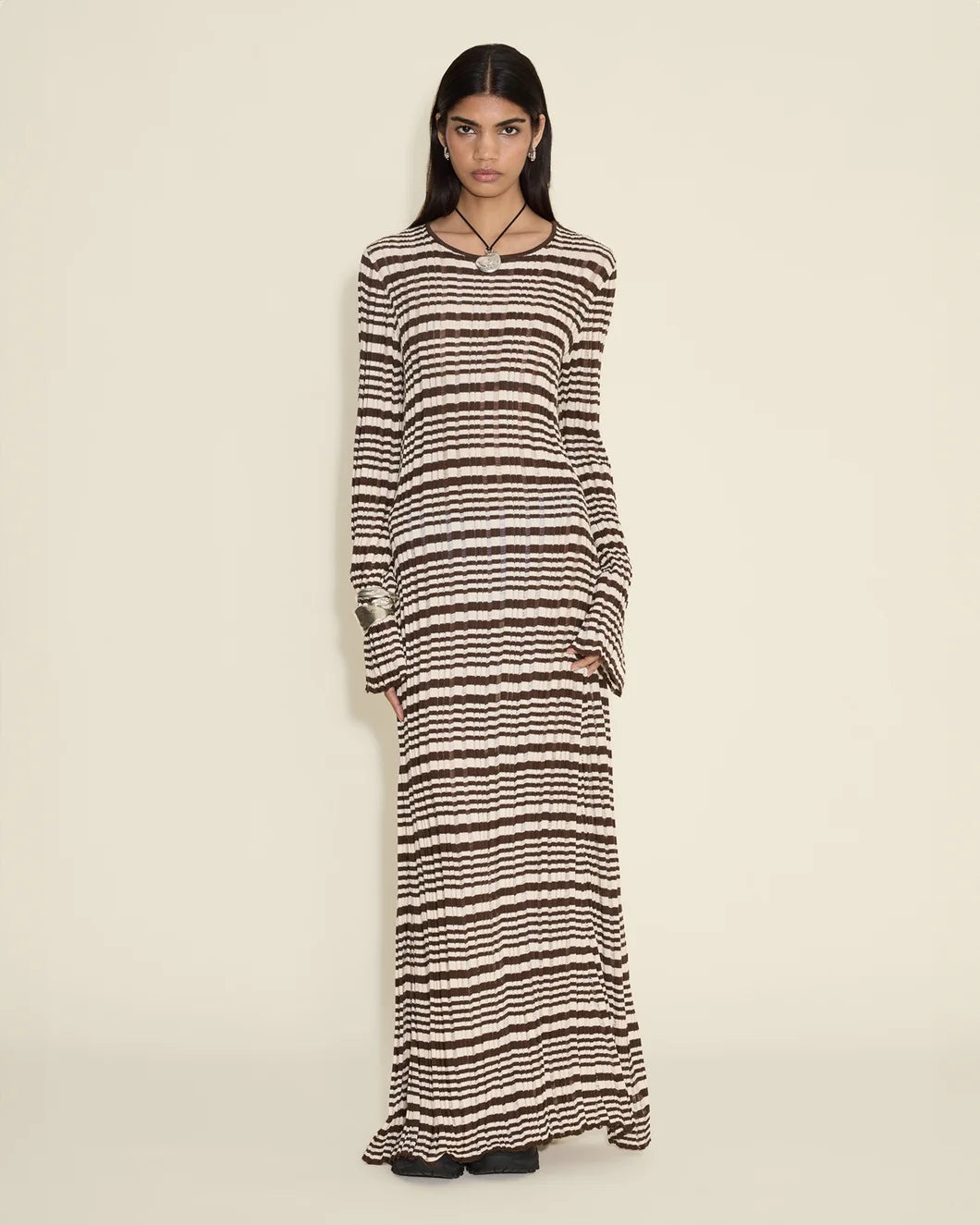 RIB STRIPE DRESS - 2