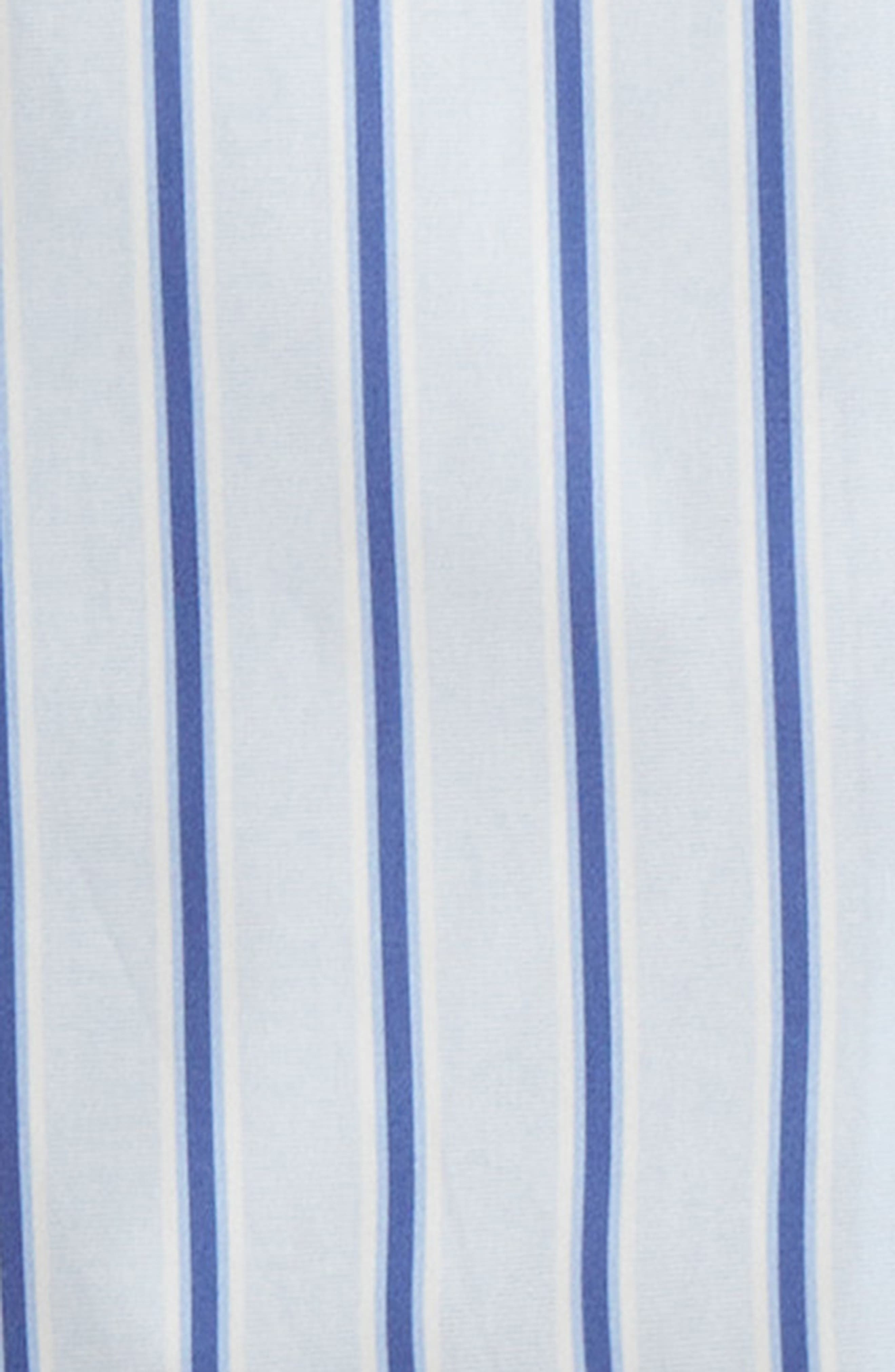 Versace Dive in Crest Cotton Poplin Camp Shirt in Blue Stripes Multi at Nordstrom - 6