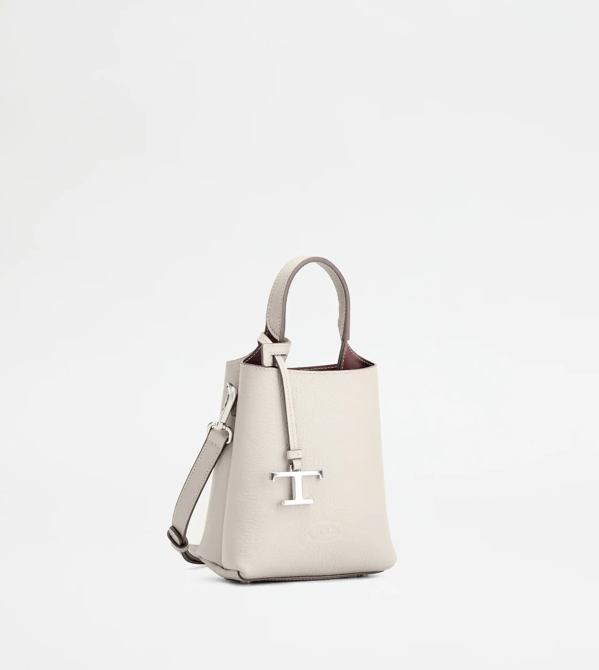 TOD'S PHONE BAG IN LEATHER MICRO - WHITE - 2