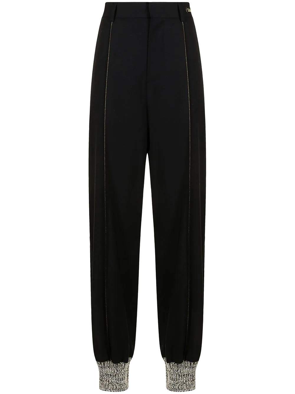 high-waisted straight-leg trousers - 1