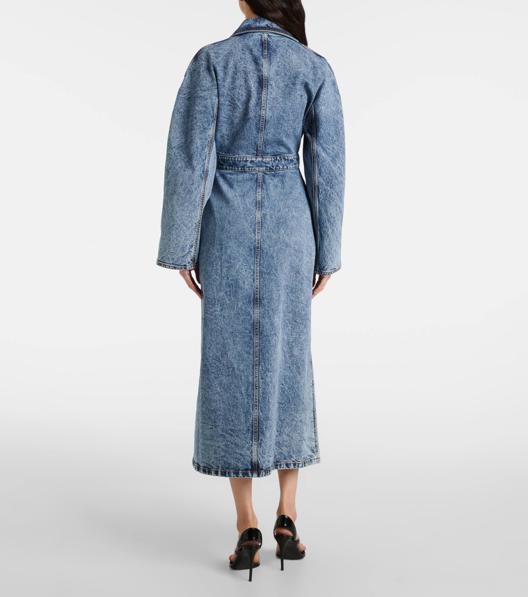 Asymmetric denim coat - 3