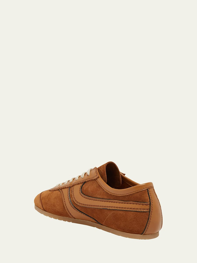 Dries Van Noten Mixed Leather Retro Runner Sneakers outlook