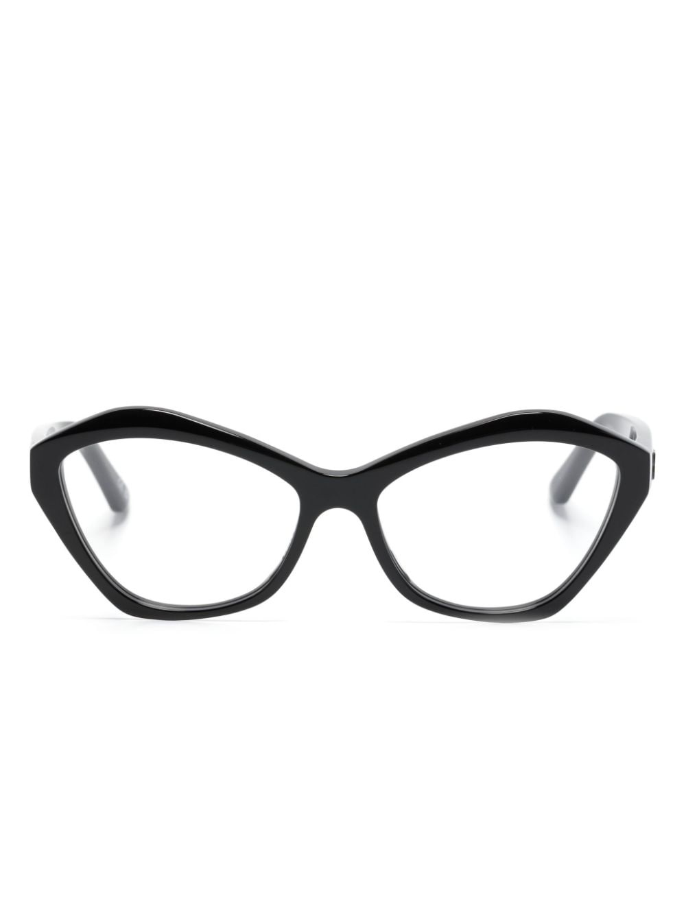 logo-plaque cat-eye glasses - 1