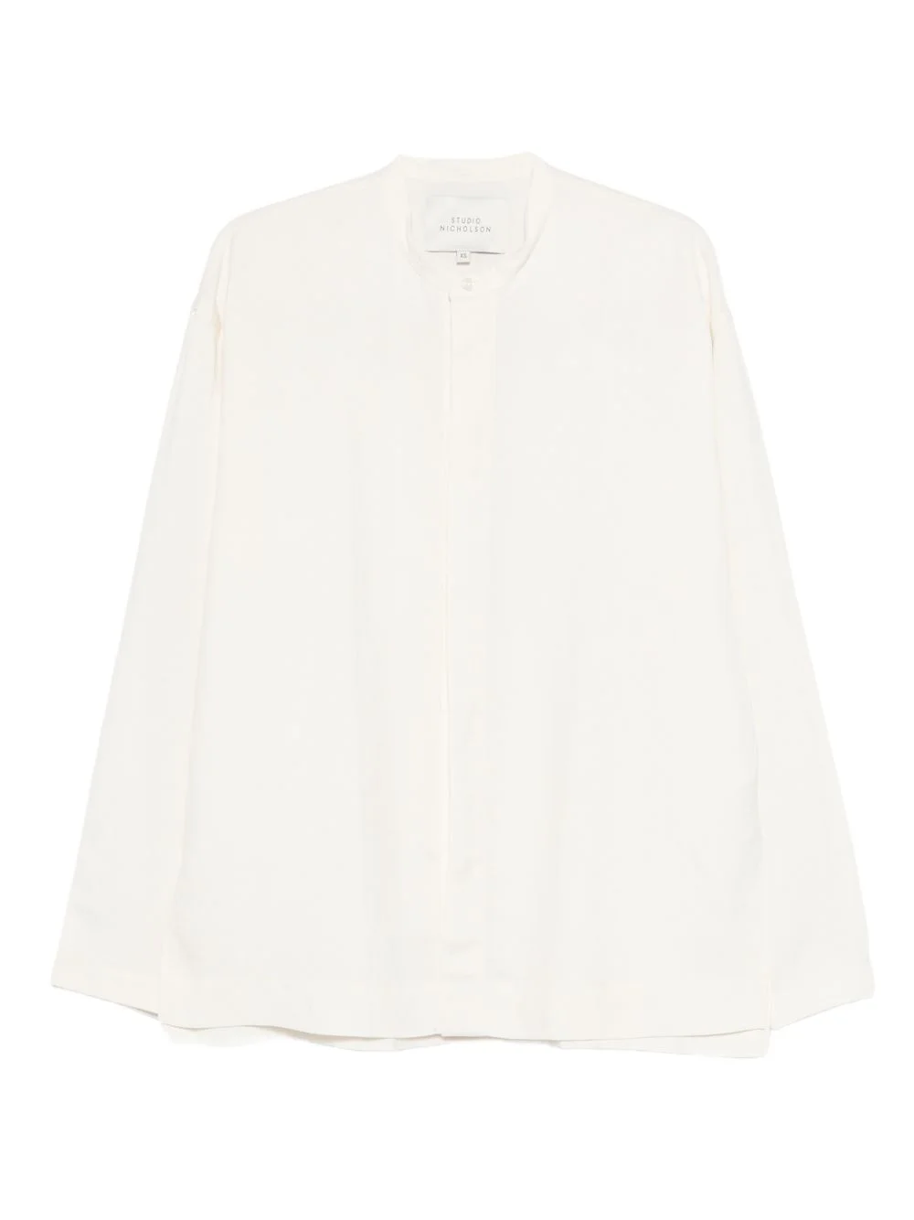 collarless shirt - 1