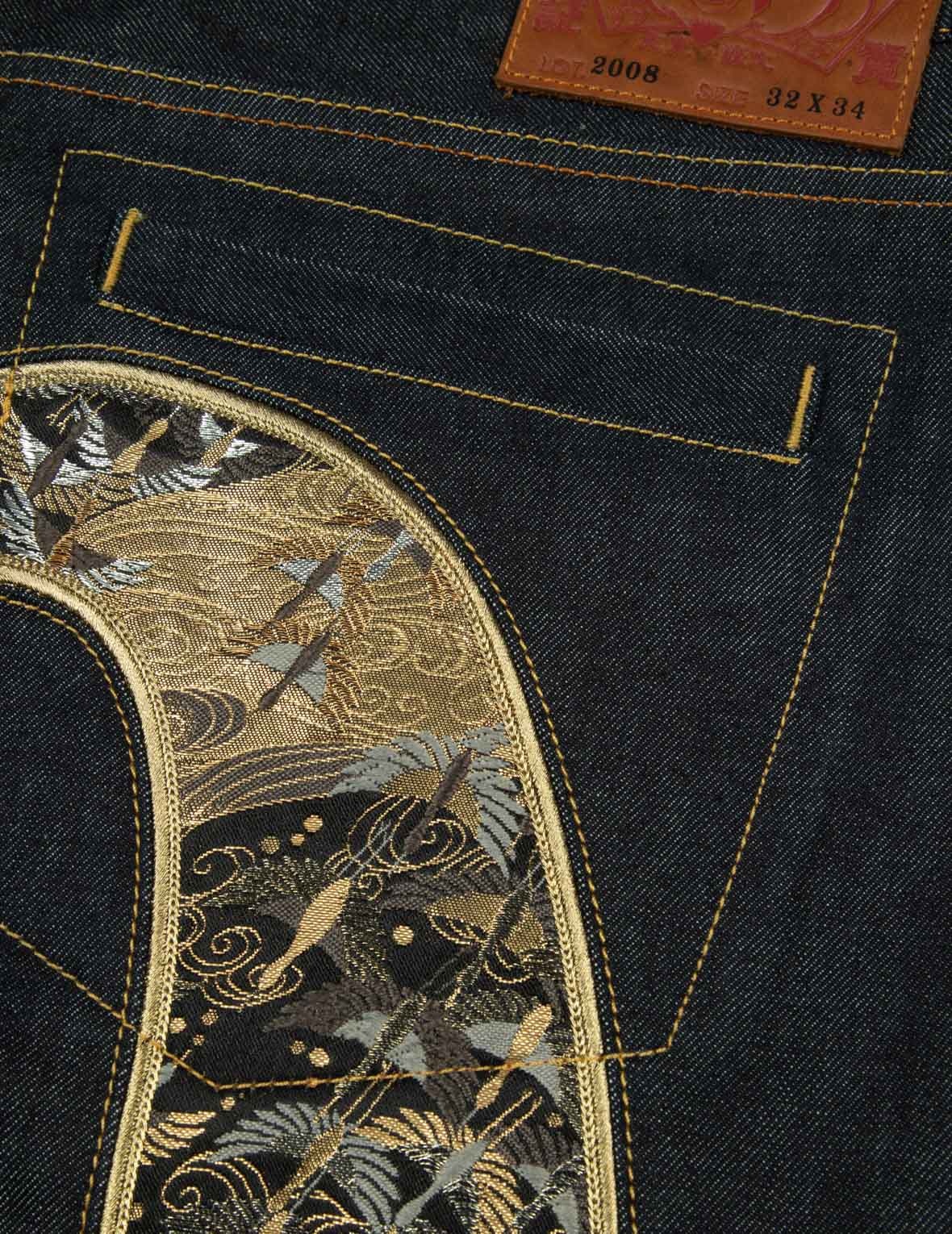 CRANE EMBRODIERY BROCADE DAICOCK REGULAR STRAIGHT FIT JEANS #2008 - 12