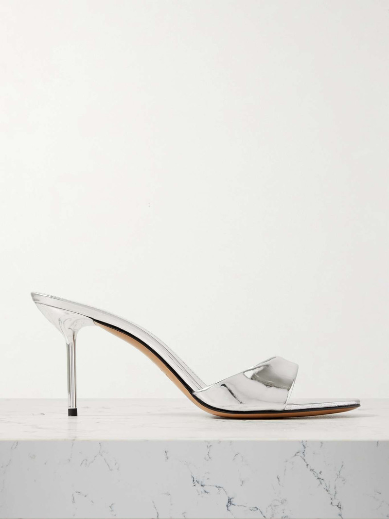 Lidia mirrored-leather sandals - 1