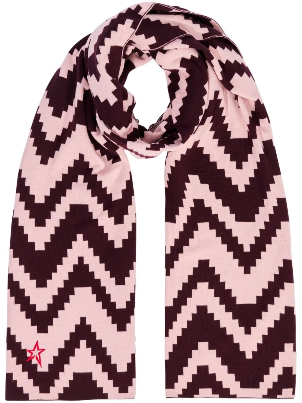 geometric-print scarf - 1