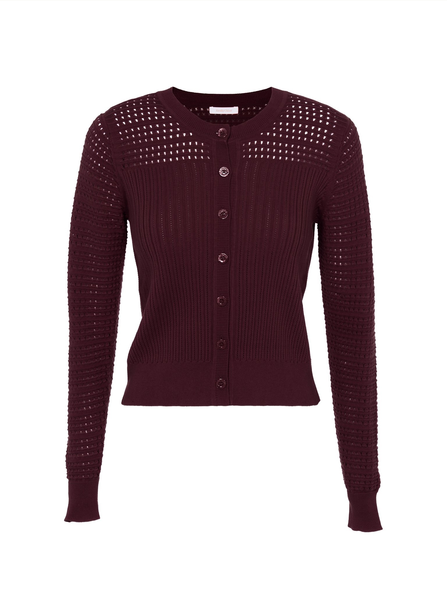 OPEN-STITCH CARDIGAN - 1