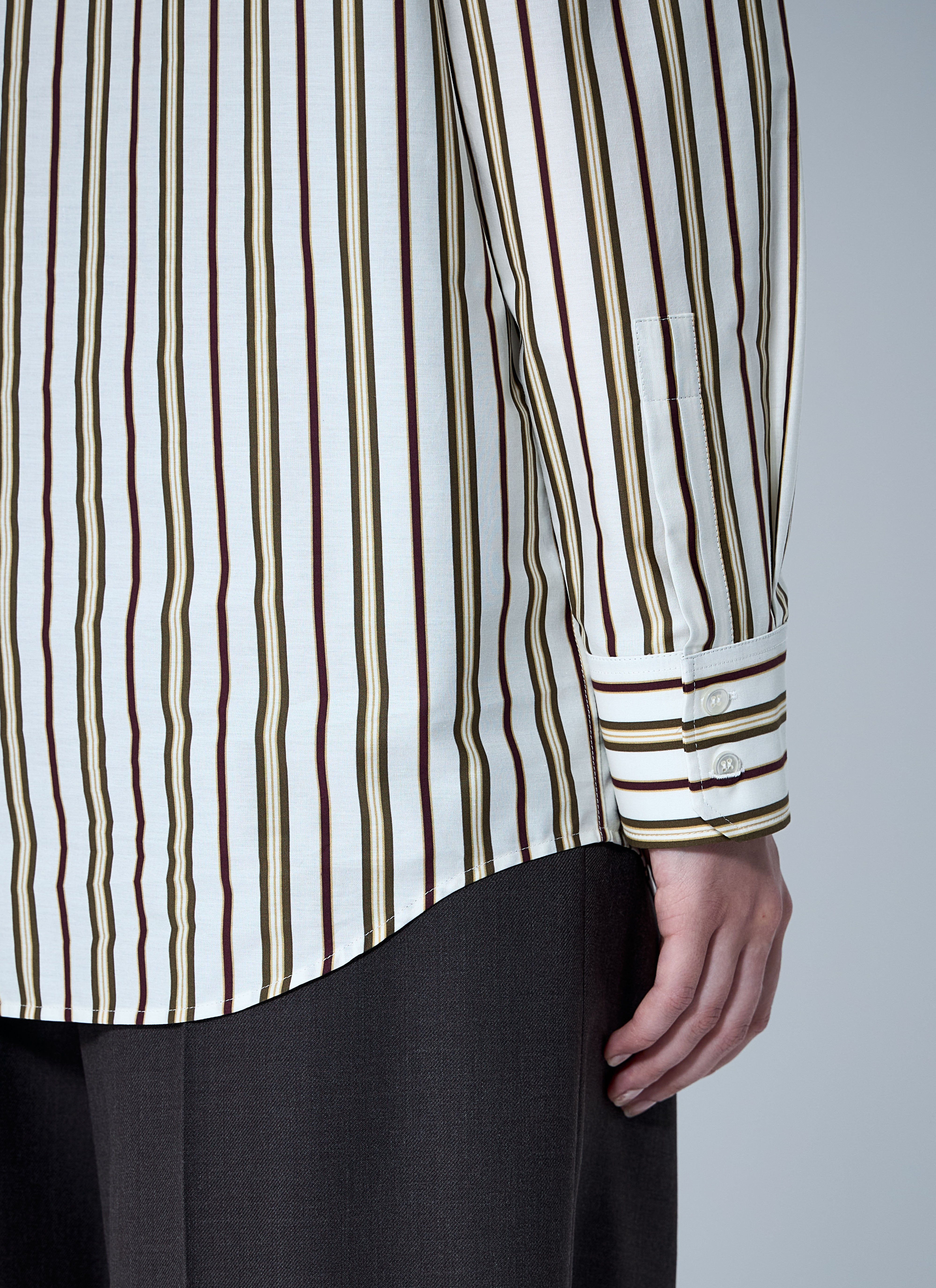 Saint Laurent Women Striped Button-Down Shirt - 6
