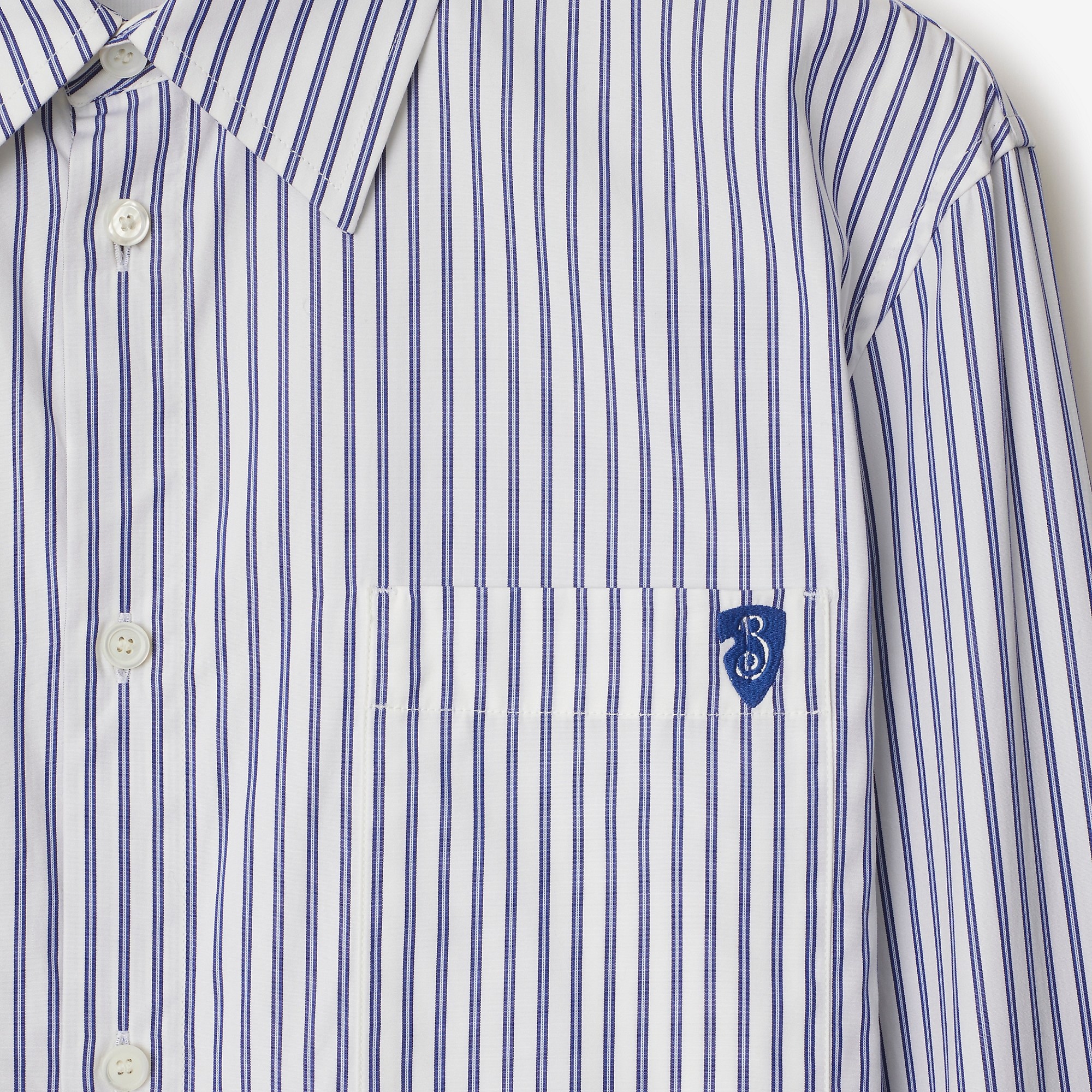 Relaxed Fit Striped Cotton Shirt - 5