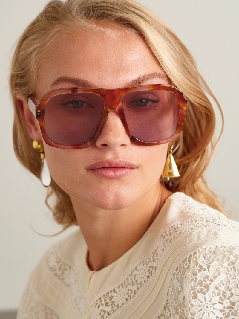 Chloé Gayia Aviator-style Tortoiseshell Acetate Sunglasses outlook
