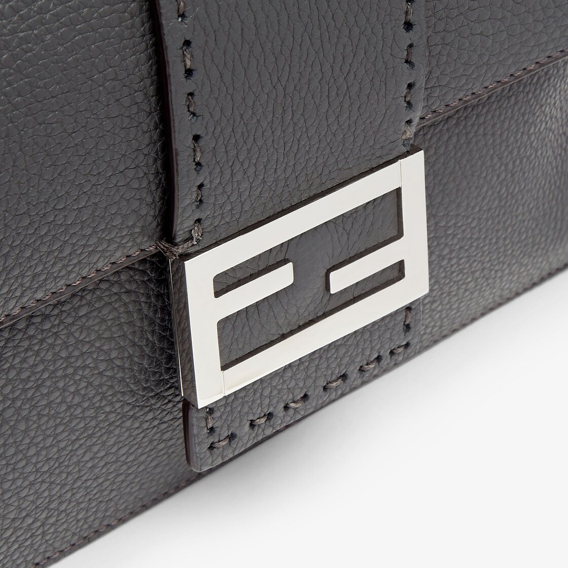 Gray leather bag - 5