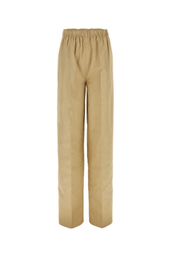 パンツ PRADA FW24 Sand cotton wide-leg pant (P289HSOOO1BMS F0065) Prada Prada Woman Sand Cotton Wide-Leg Pant | luosophy