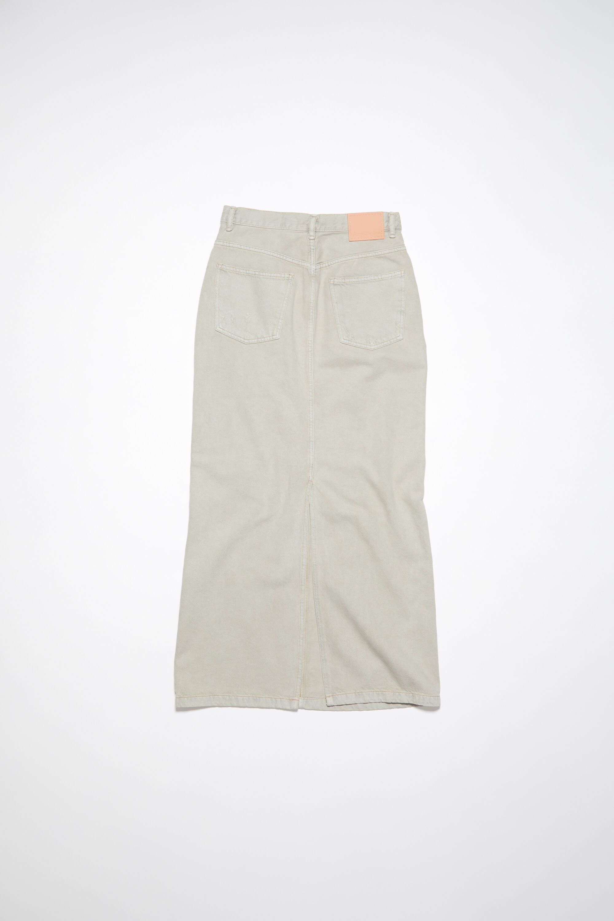 Distressed denim skirt - Beige/grey - 2