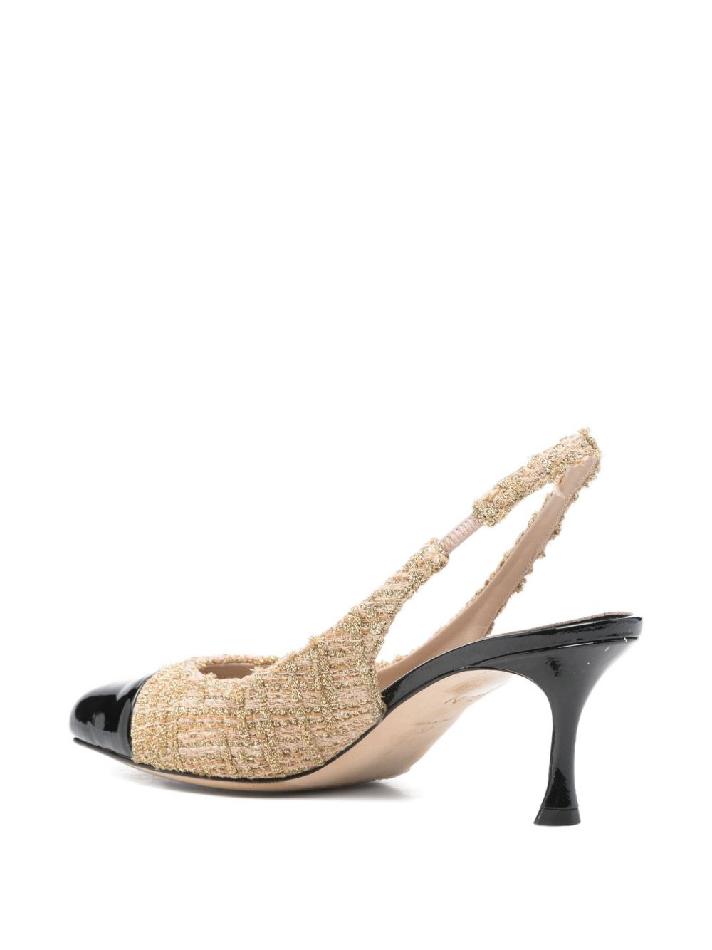 panelled slingback pumps - 3