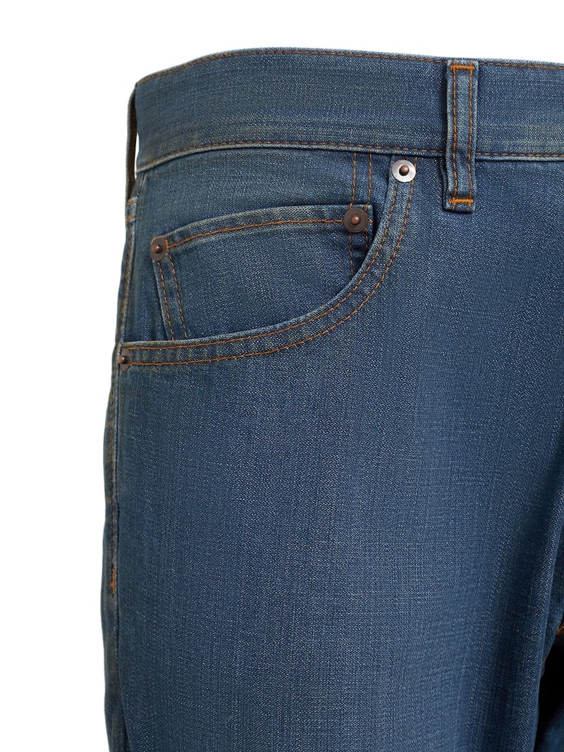 Cotton twill denim jeans - 4