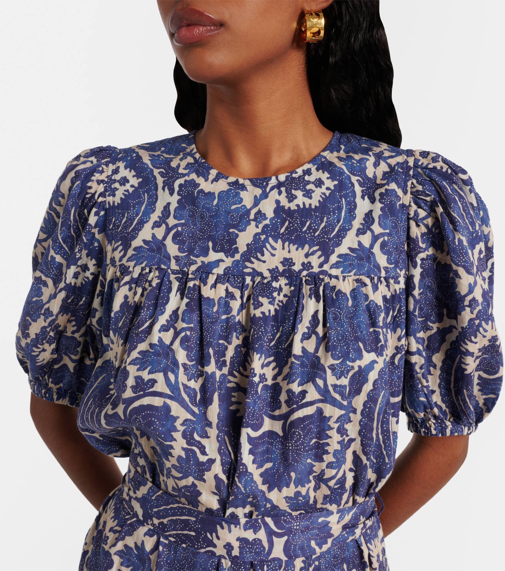Rosalie printed cotton-blend minidress - 4