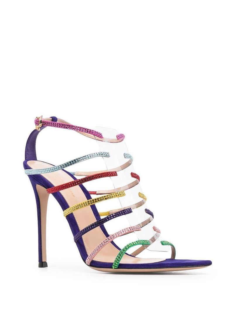 Gianvito Rossi Mirage 105mm crystal-embellished sandals outlook