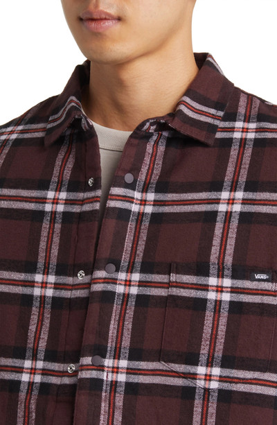 Vans Kesler Plaid Cotton Button-Up Shirt in Fudge/Lavender Frost outlook