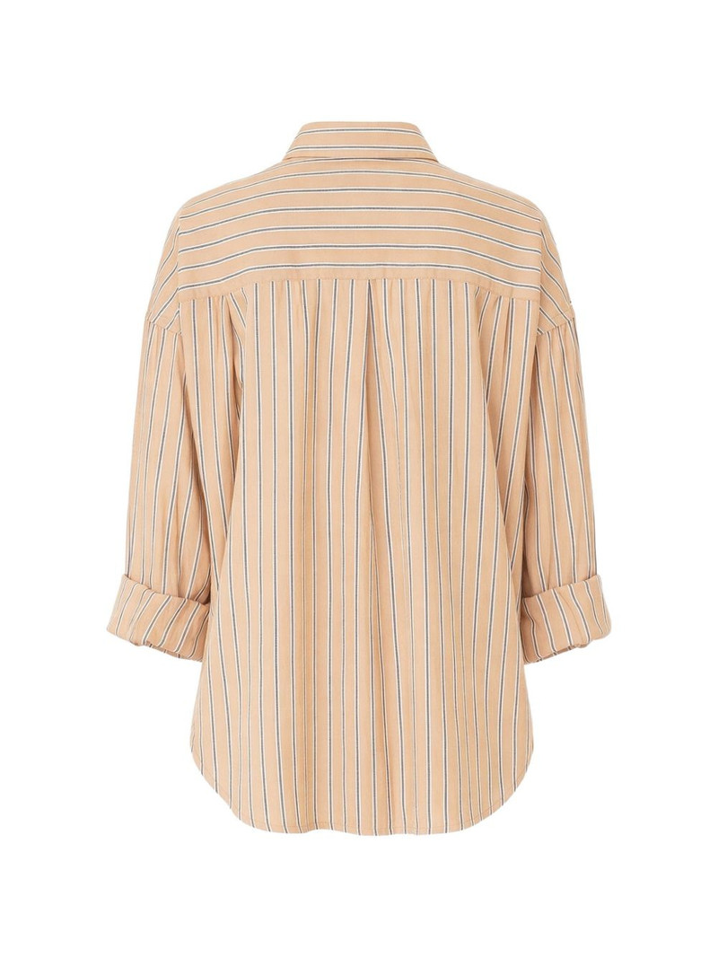 XÍRENA striped chest-pocket shirt outlook