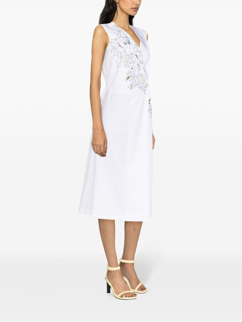 embroidered cotton wrap dress 4