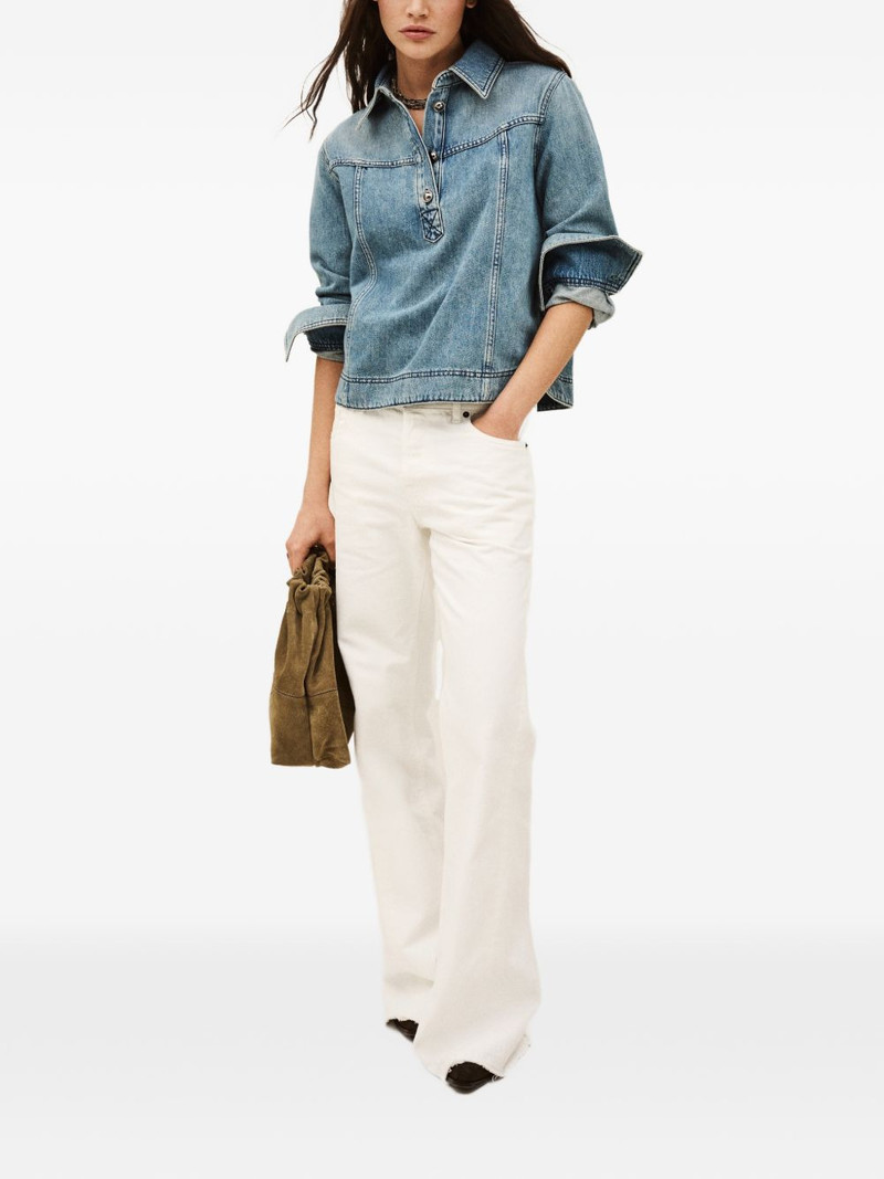 ba&sh Tavy buttoned polo top outlook