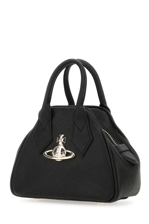 Vivienne Westwood Woman Black Synthetic Leather Mini Yasmine Handbag - 2