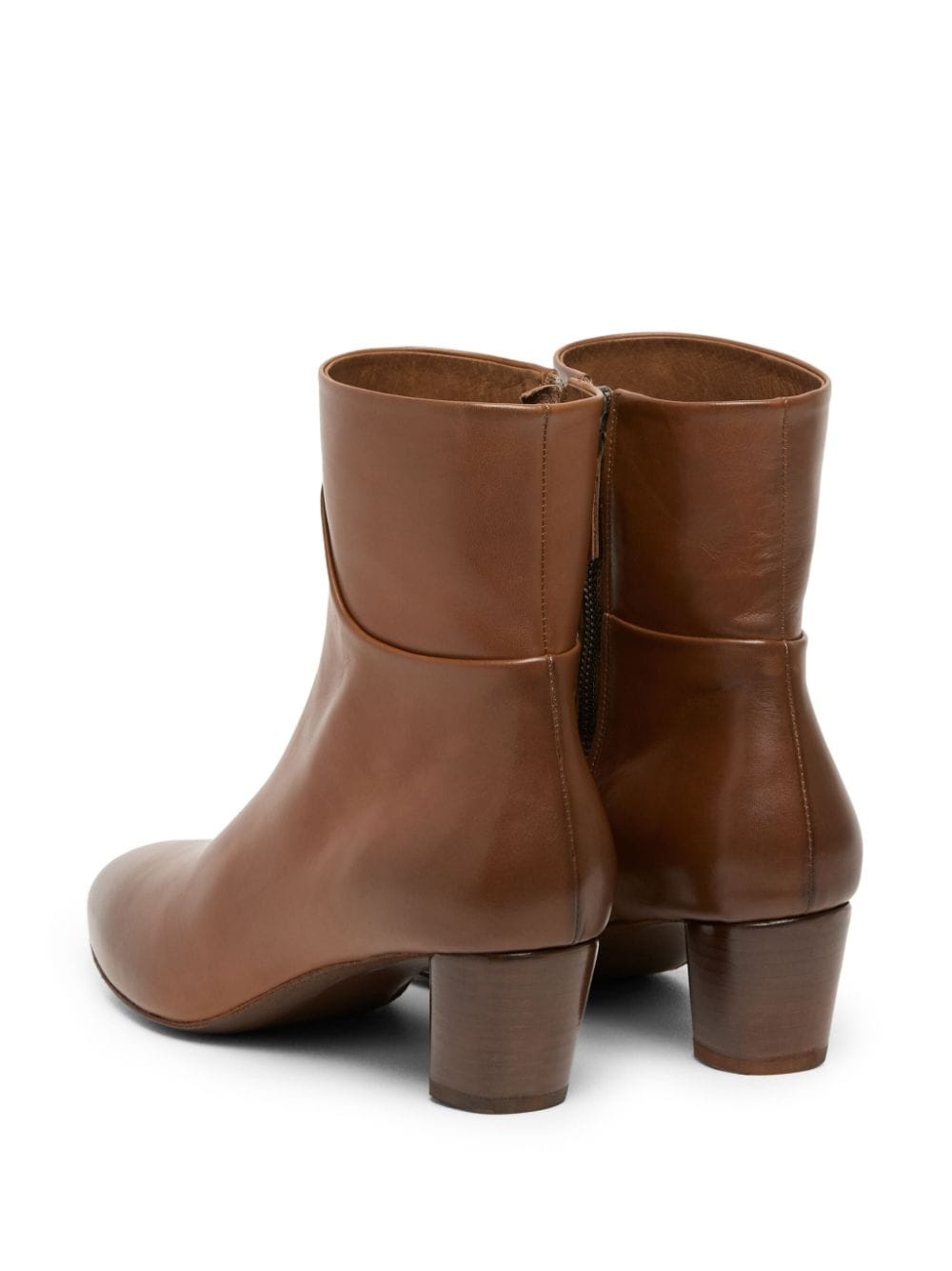 almond-toe leather ankle boots - 3