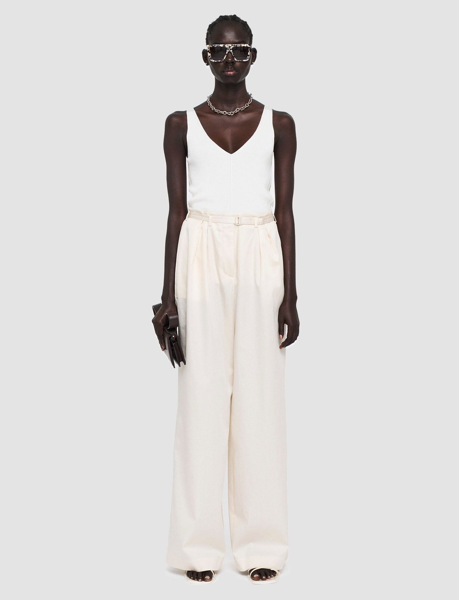 Light Cotton Sateen Tunis Trousers - 3
