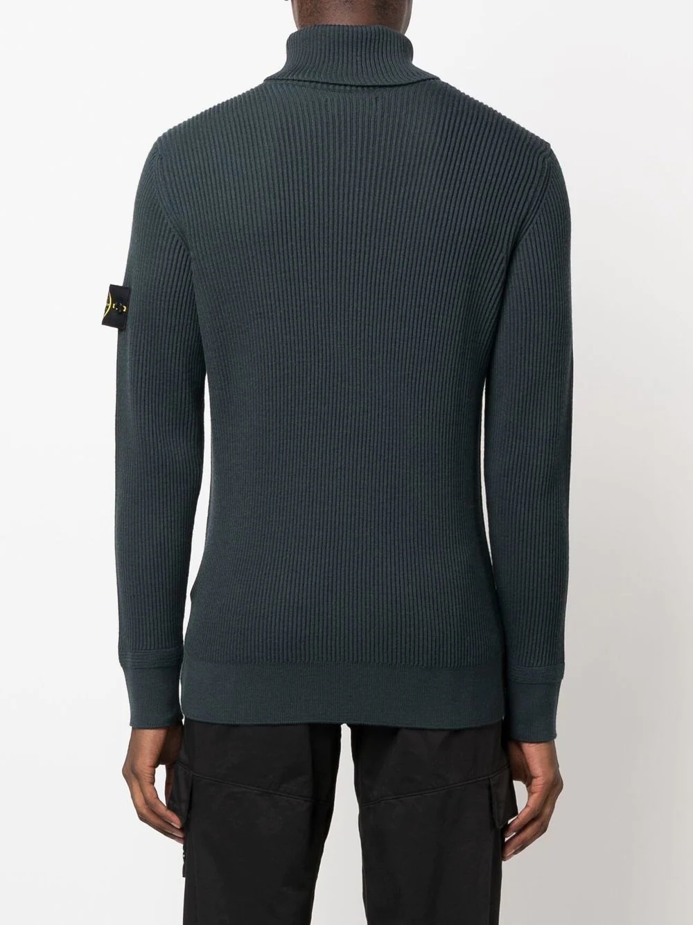 Compass-patch roll-neck jumper - 4