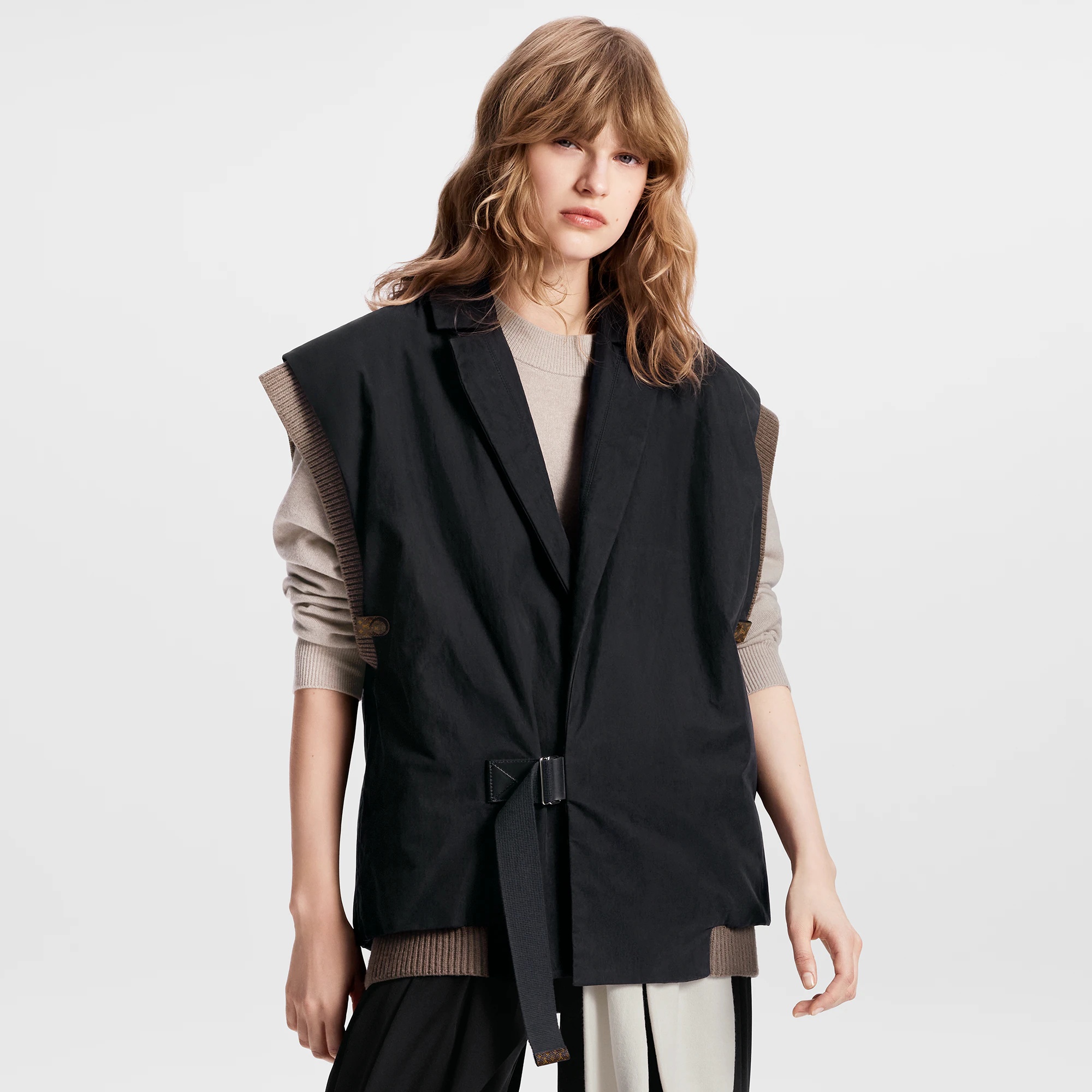 Sleeveless Utility Strap Jacket - 5