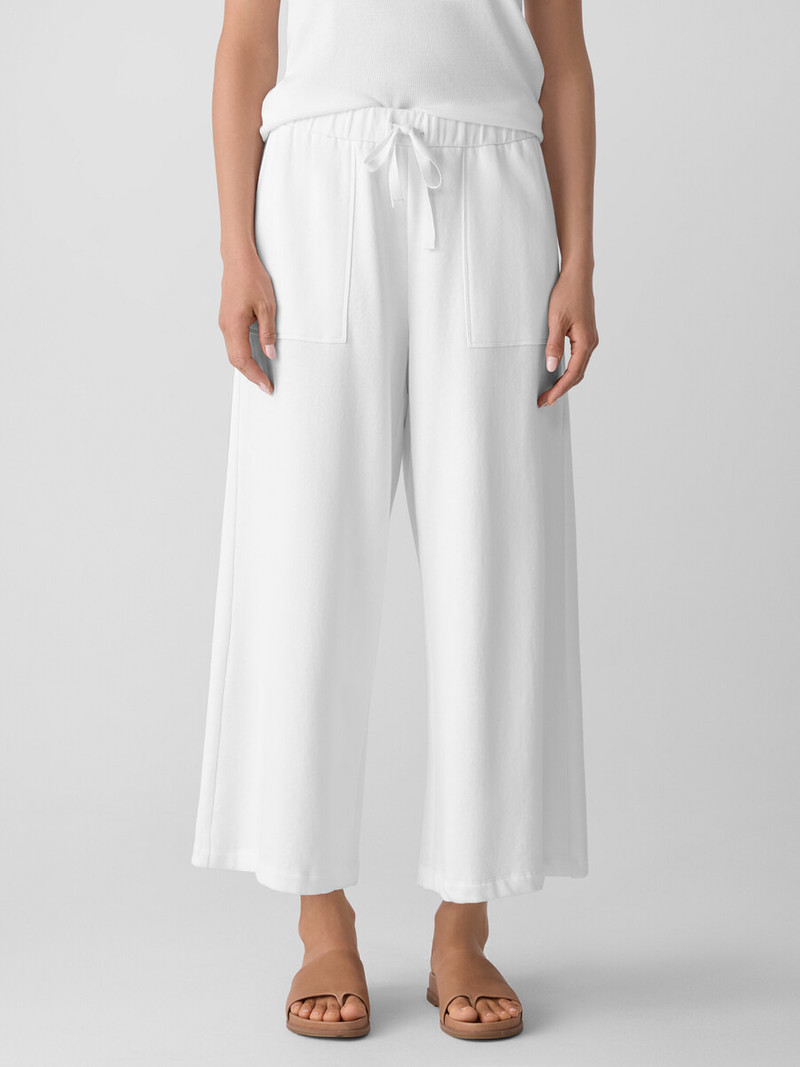 Lightweight Organic Cotton Terry Wide-Leg Pant 3