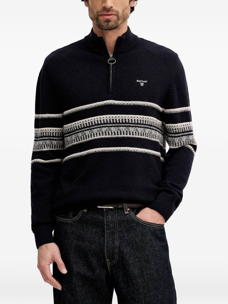Kepwick striped half-zip sweater 1