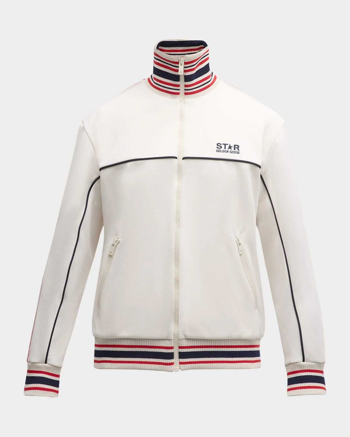 Men's Zipped Patchwork Track Jacket - 1