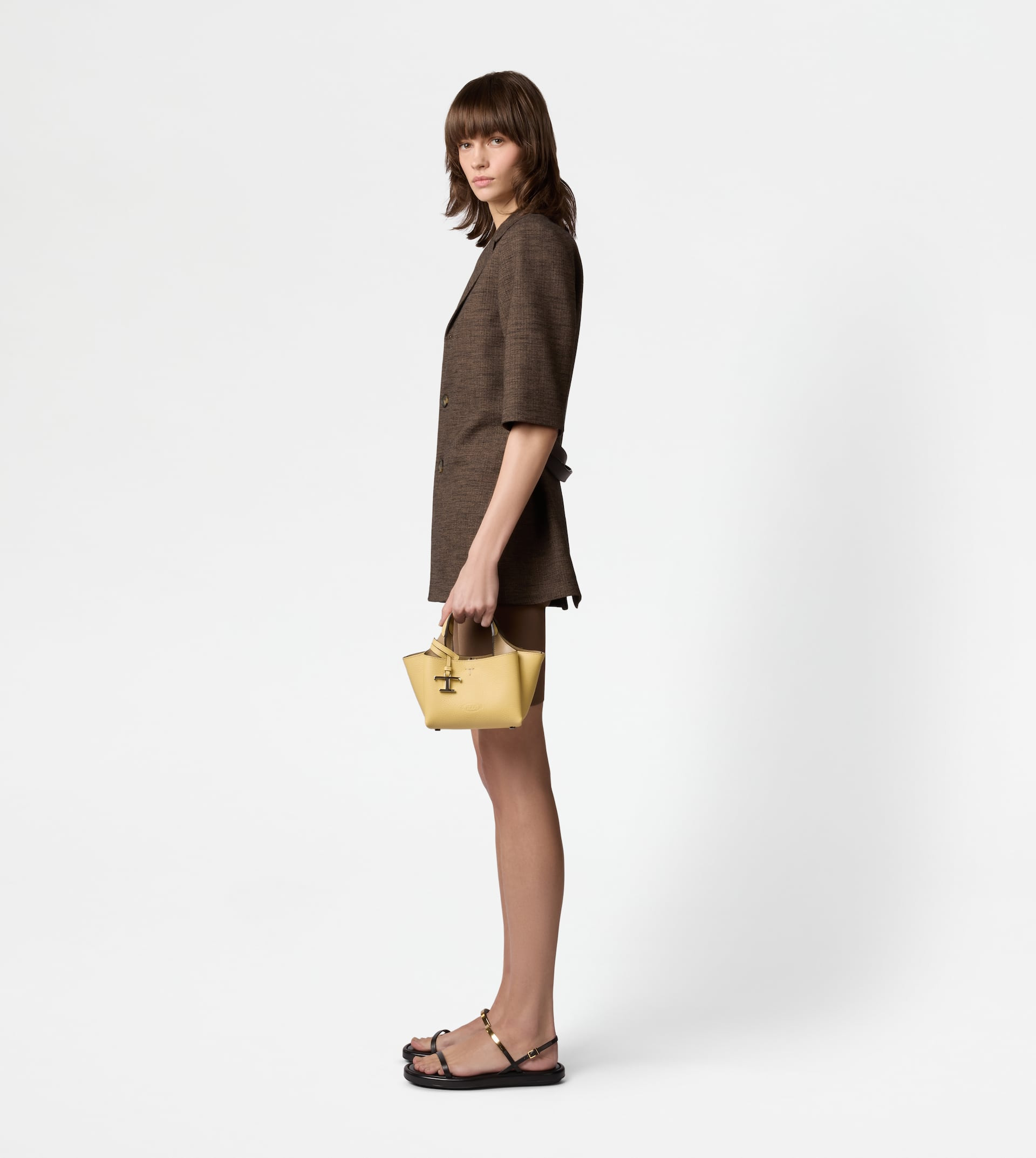 BAG IN LEATHER MICRO - YELLOW - 7