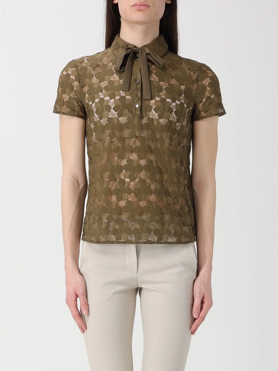 Max Mara Studio Women Macrame Polo Shirt Max Mara Studio - 1