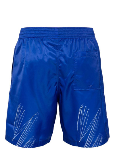 Off-White Scribble Diags-print elasticated swim shorts outlook