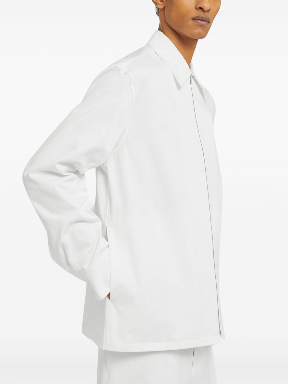 zip-up cotton shirt - 5