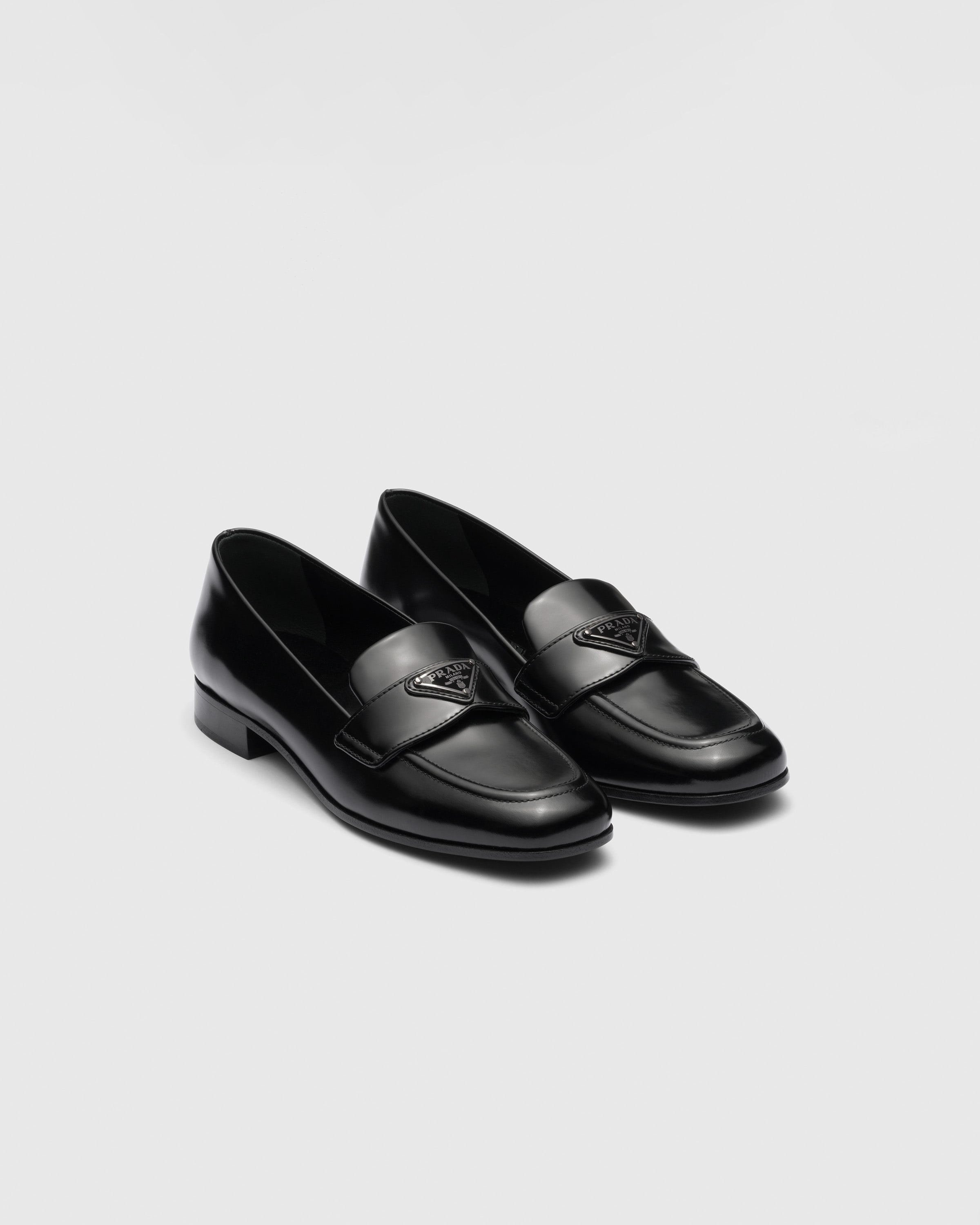 Brushed leather loafers - 1